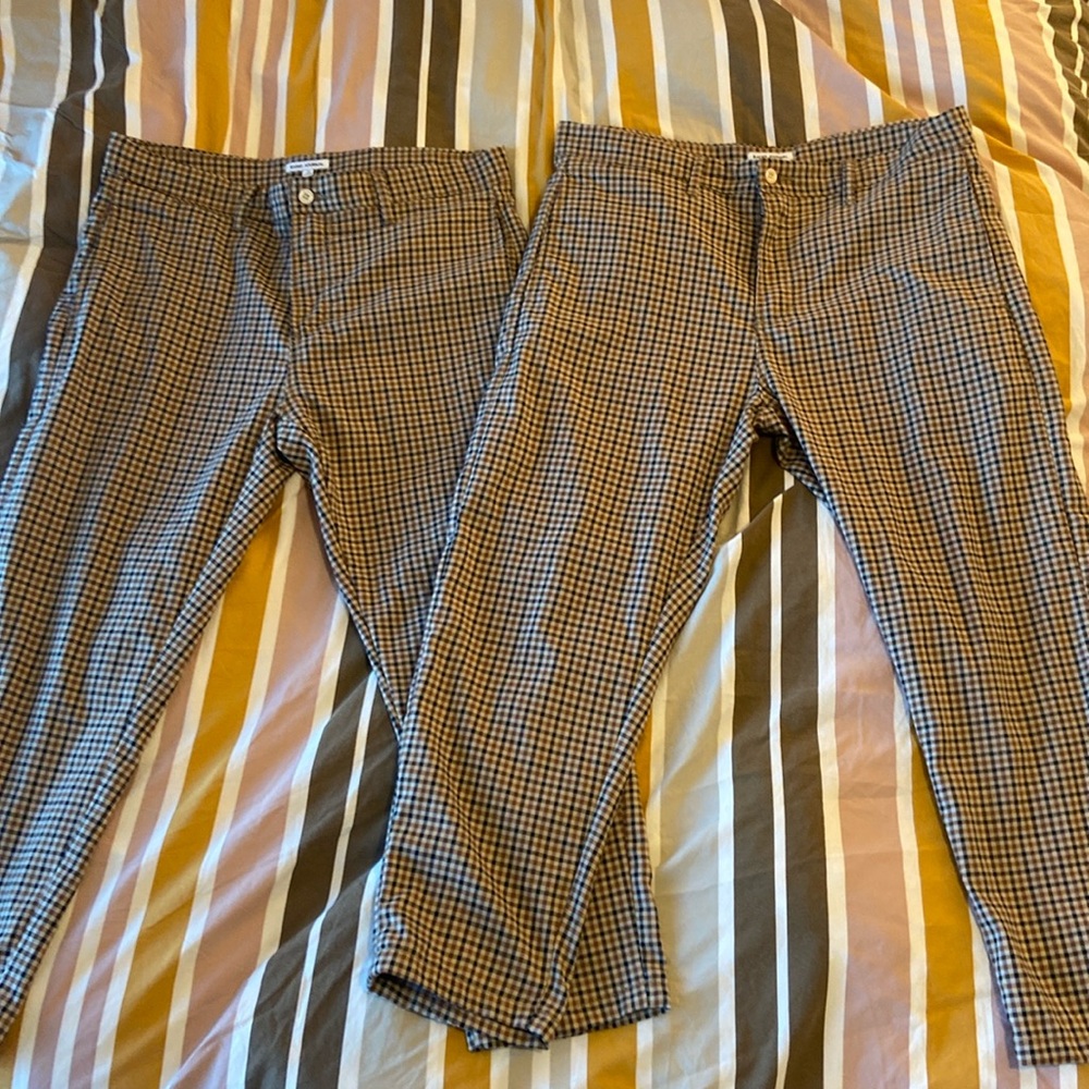 Banks Journal plaid black and brown cropped pants